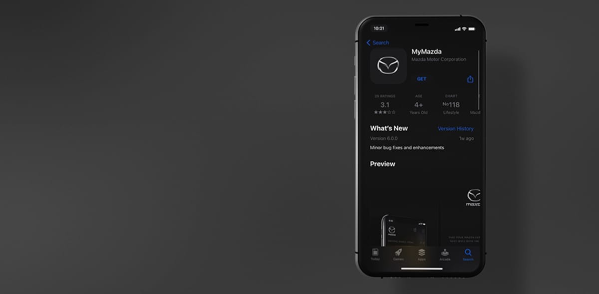 MyMazda-appen i App Store